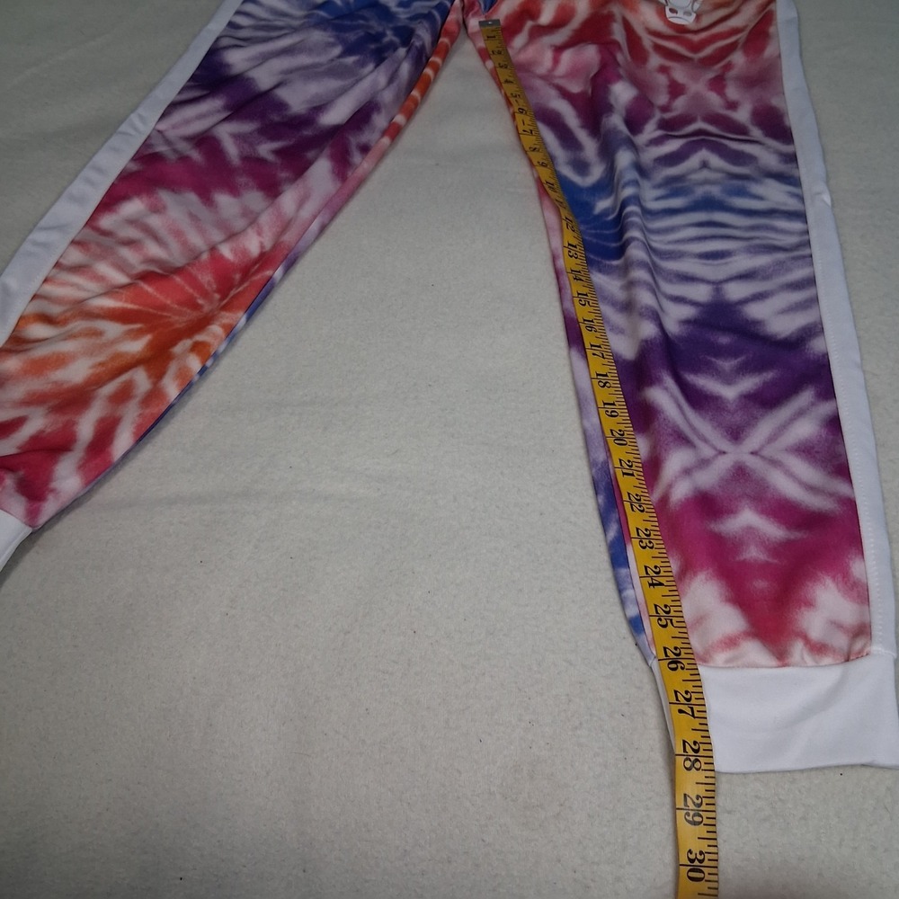 Women's Streetwear Sporty Colorful Tie Dye NBA Chicago Bulls Joggers Size L - Picture 2 of 9